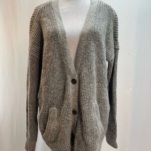 Free People Heathered Gray Cardigan